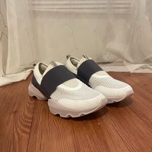 White, Mauve, and Purple Sorel Slip-On Sneakers